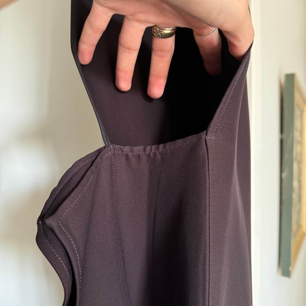 Jil Sander Brown Open Side Midi Dress View 3